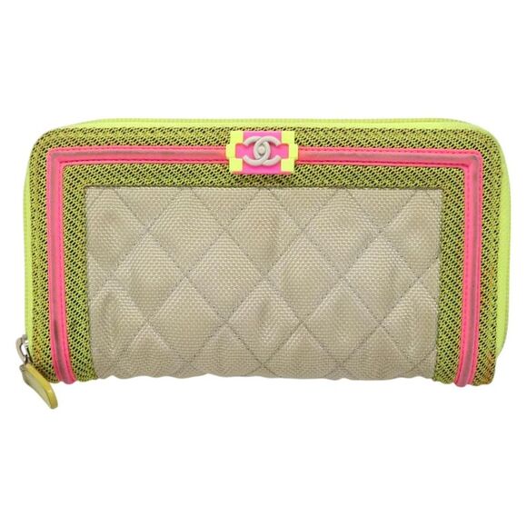 Chanel Boy Yellow Nylon Wallet  (Pre-Owned) - Picture 1 of 16